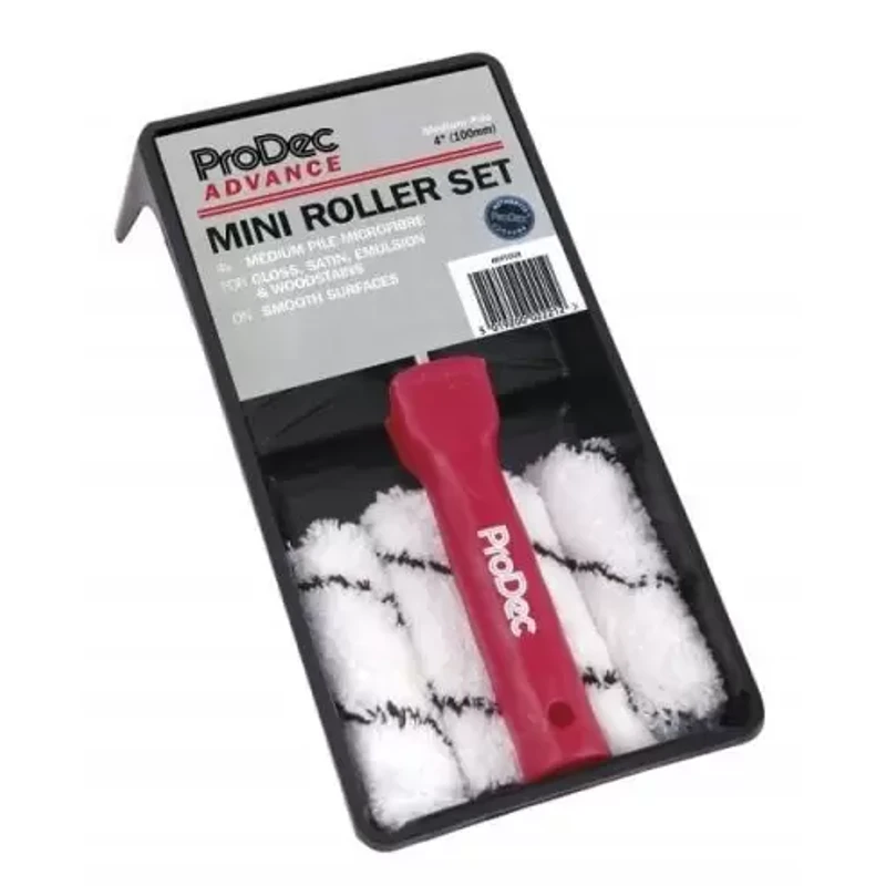 4″ Medium Pile Microfibre Mini Roller & Tray Set