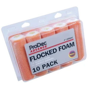 4" Flock Mini Rollers 10Pk