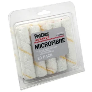 4" M/Fibre Short Pile Mini Rollers 10Pk