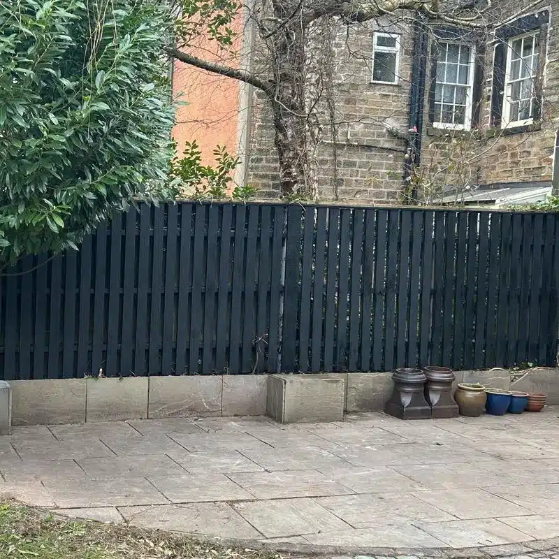 A fence painted in black