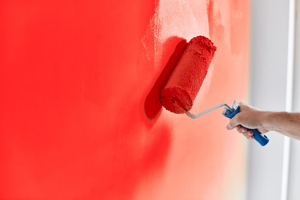 Red Paint Roller