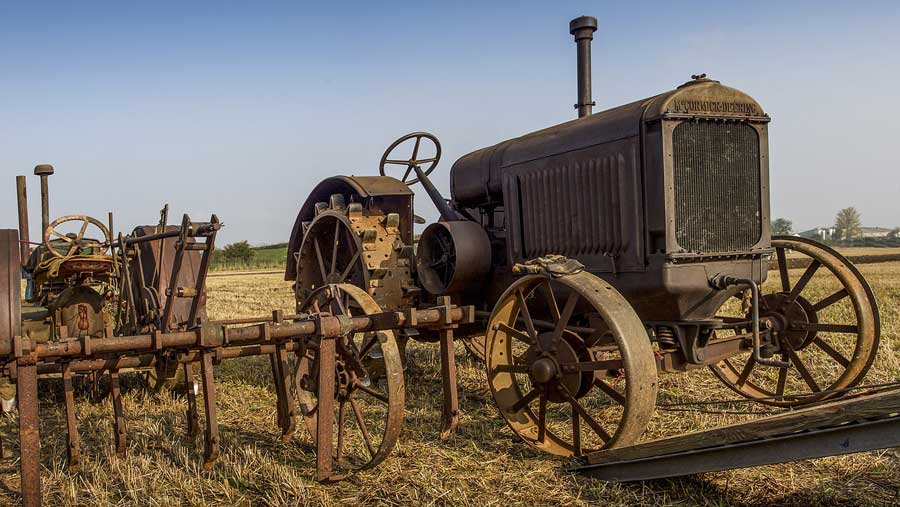 Rusty Tractor Painting