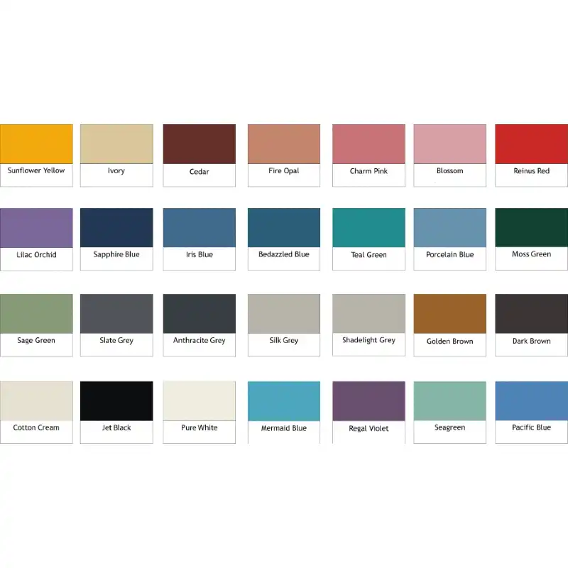 Fence paint sales colours chart
