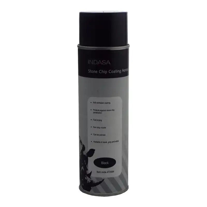 A can of black Indasa Stone Chip Spray 500ml