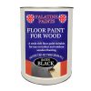 A tin of Floor Paint for Wood Satin in Black