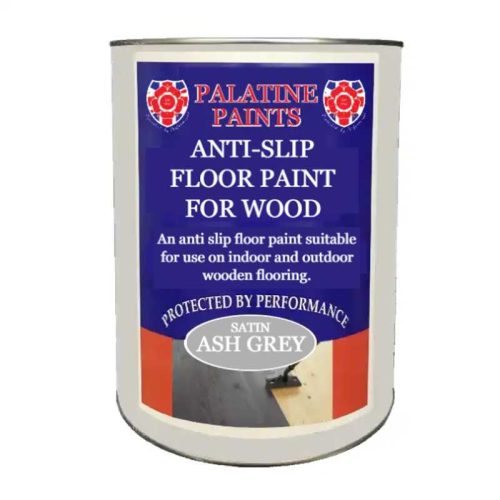 A tin of Anti Slip Floor Paint for Wood in Ash Grey