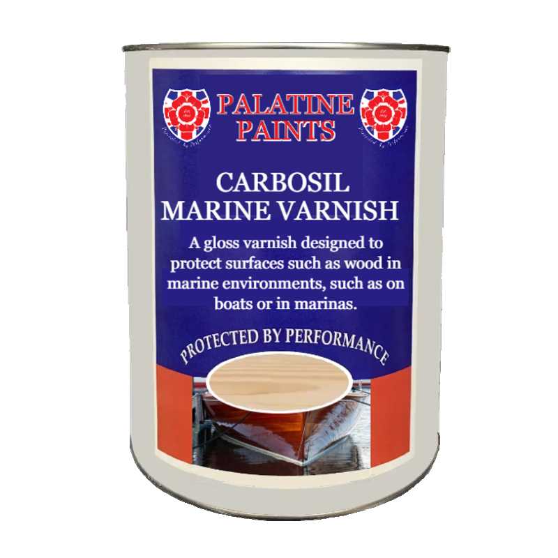 A 5 litre tin of Carbosil Marine Varnish