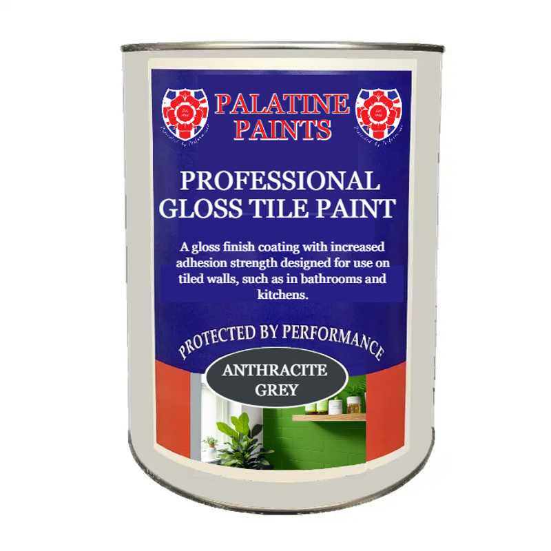 A tin of Palatine Professional Gloss Tile Paint