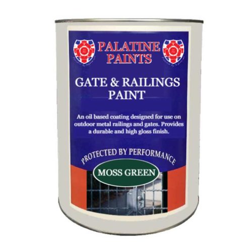 A 5L Moss Green tin of Palatine Gate and Railings Paint